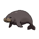 Pixel-art manatee